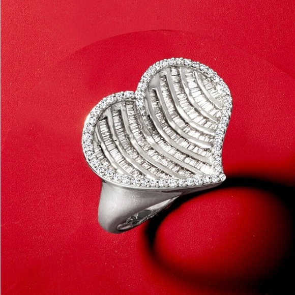 Ross-Simons Jewelry - BEAUTIFUL & STUNNING DIAMOND HEART SHAPE RING